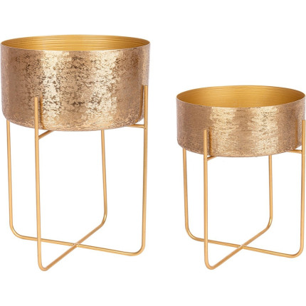 Vaso stand oro in alluminio