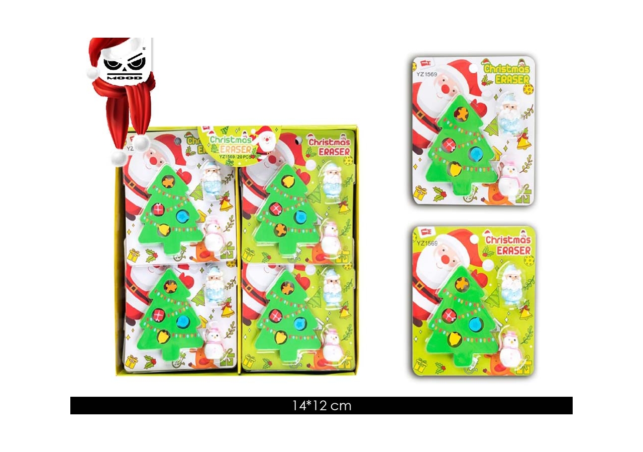 THE TWIDDLERS - 60 matite natalizie con gomma, a tema Babbo Natale, Albero di Natale, Renna, Pupazzo di neve, disegni festivi assortiti per bambini, giocattoli da regalo, bomboniere per feste