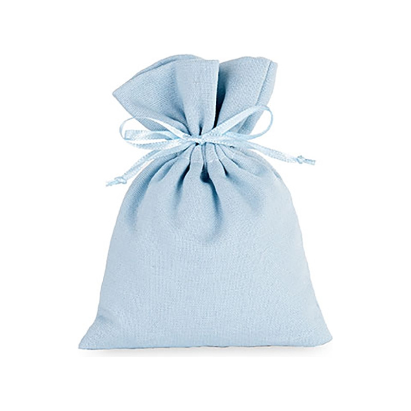 Sacchettino in tessuto azzurro