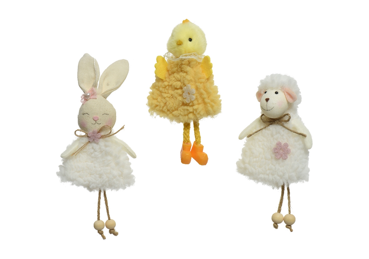 JOYIN 12 pezzi uova di Pasqua pre-riempite in mini peluche, riempitivi di cestini pasquali per bambini, caccia alle uova di Pasqua, penna stilografica