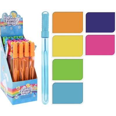 Tubo colorato con bolle di sapone