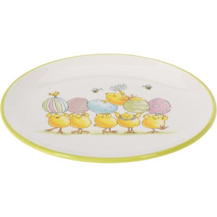 Piatto ceramica pulcini