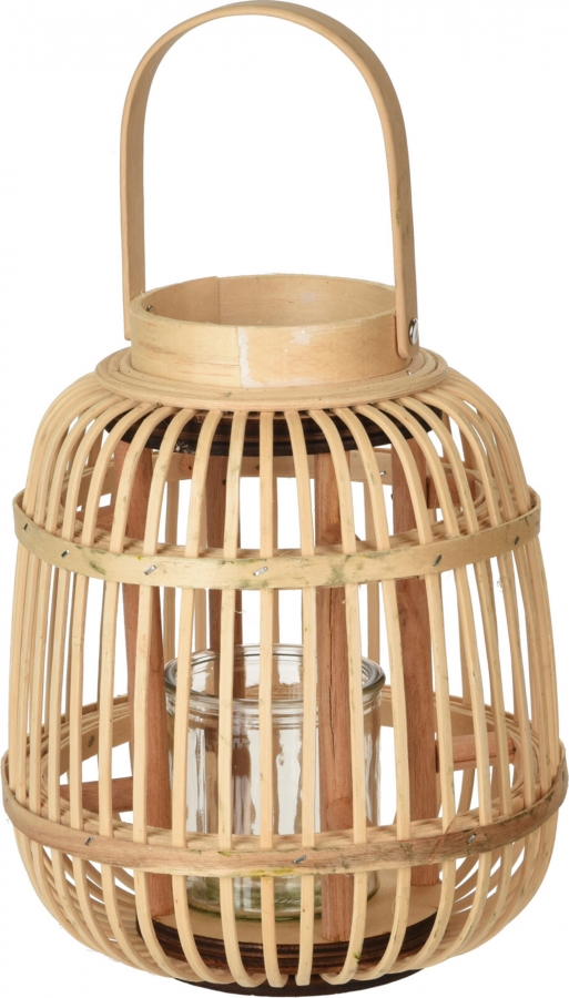 Lanterna vetro e bambu