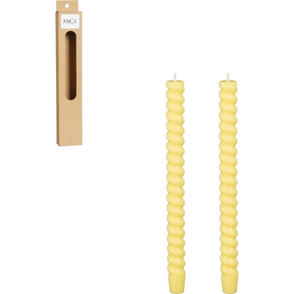 Candele twist giallo (2pz)