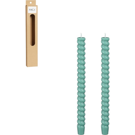 Candele twist verde (2pz)