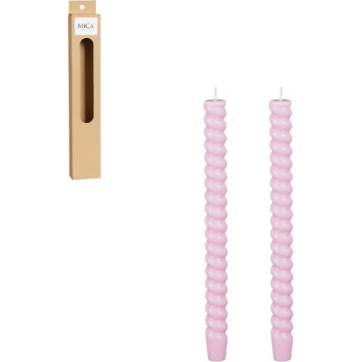 Candele twist rosa (2pz)
