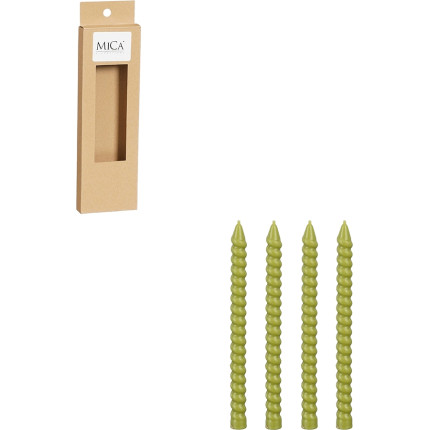 Candele twist verde (4pz)