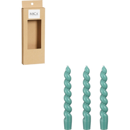 Candele twist verde (3pz)