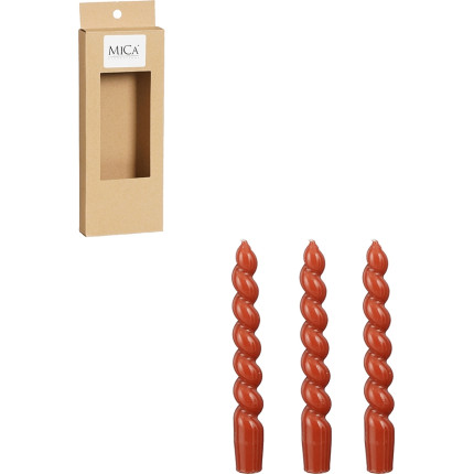 Candele twist rosso (3pz)