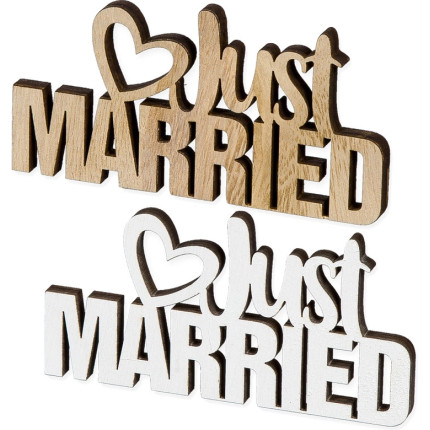 Just married in legno