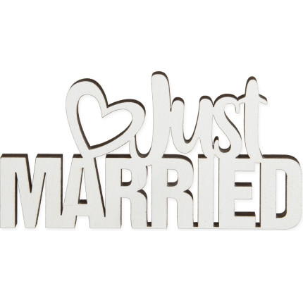 Just married in legno Just married in legno