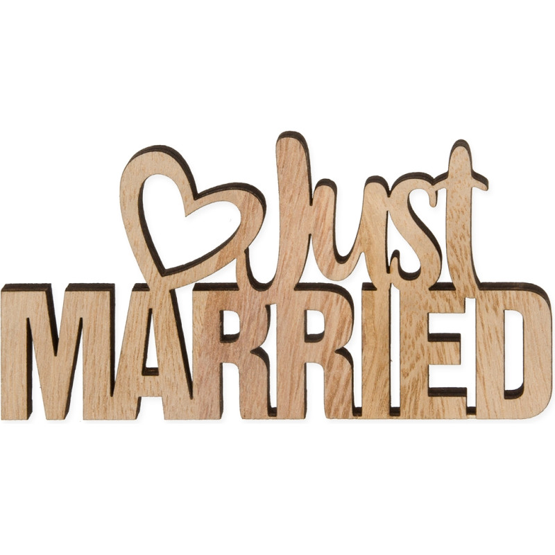 Just married in legno