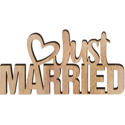 Just married in legno Just married in legno