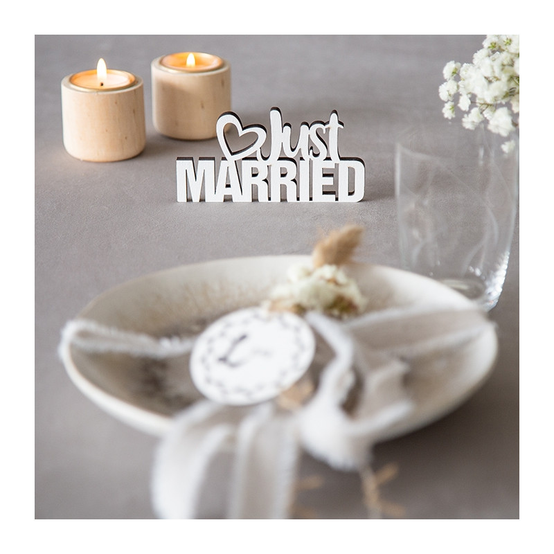 Just married in legno