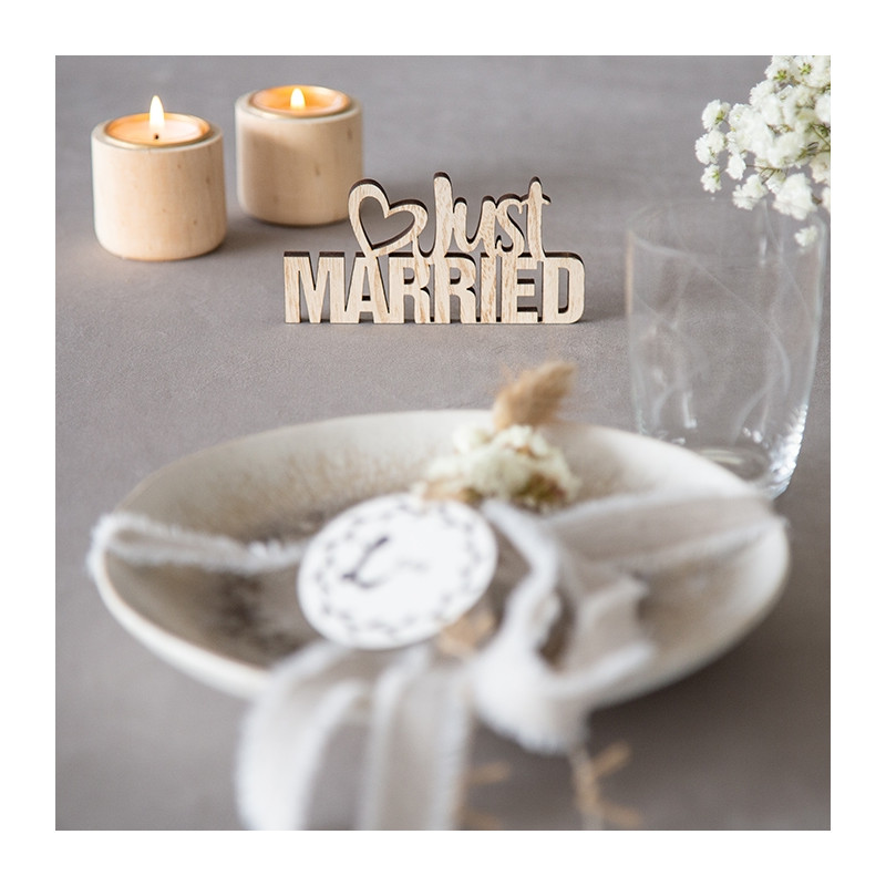 Just married in legno