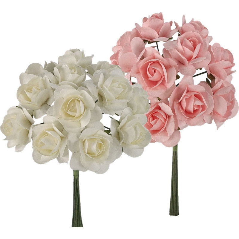 Rose in carta, confezione da 48 pezzi