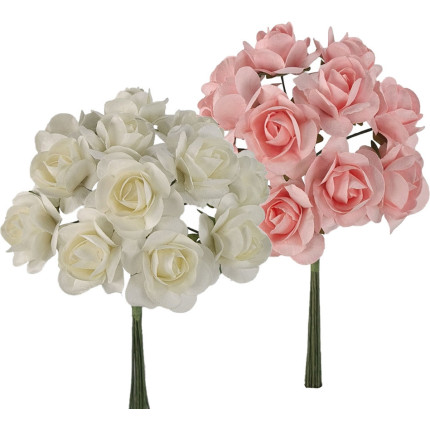 Rose in carta, confezione da 48 pezzi