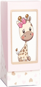 Scatola mon petit giraffa rosa