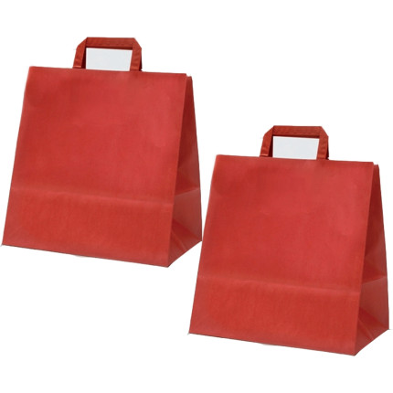 Shopper in carta Take away Rosso - vendita online all'ingrosso b2b