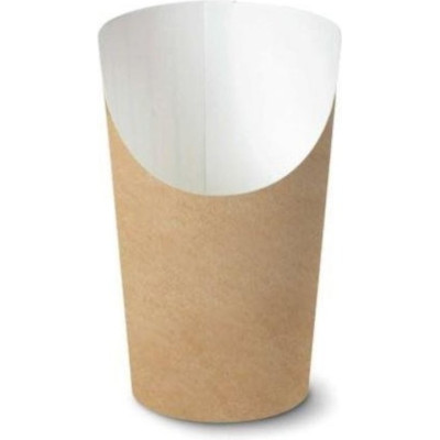 Cartoncino porta patatine avana (50 pezzi)