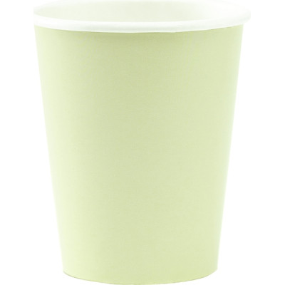 Bicchieri cover compostabili pastel verde salvia