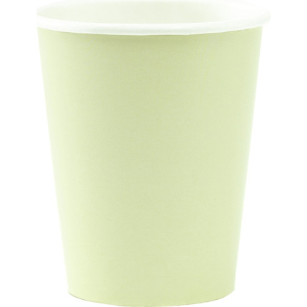 Bicchieri cover compostabili pastel verde salvia
