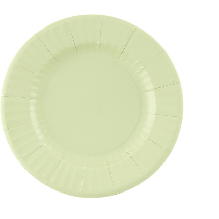Piatti compostabili pastel verde salvia