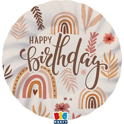 Piatti in cartoncino boho happy Birthday