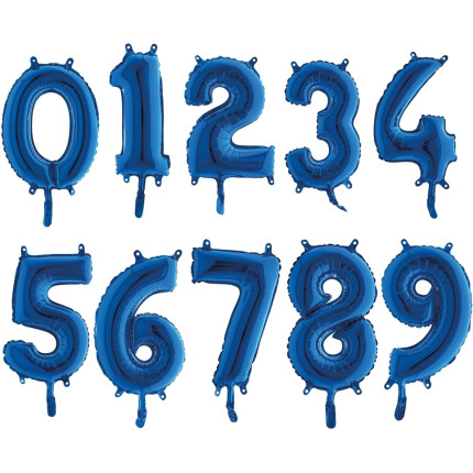 Numero gonfiabile blu