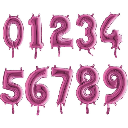 Numero gonfiabile fucsia