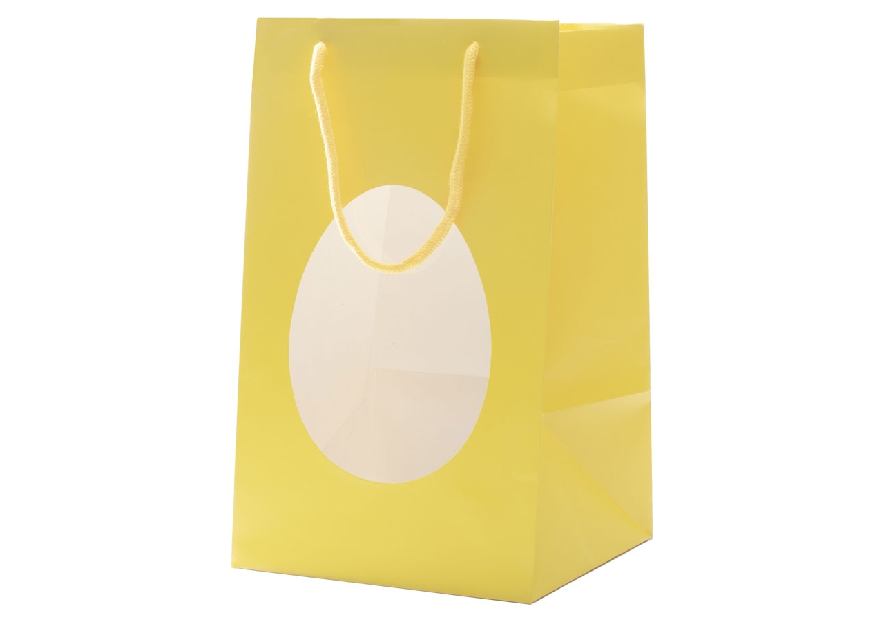 Shopper per uova di Pasqua con cordino cotone