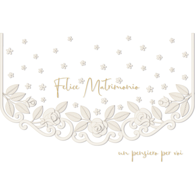 Wedding card just married - carta kraft a forma di casa