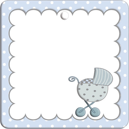 Foglio 12 tag nascita carrozzina azzurro Foglio 12 tag nascita carrozzina azzurro