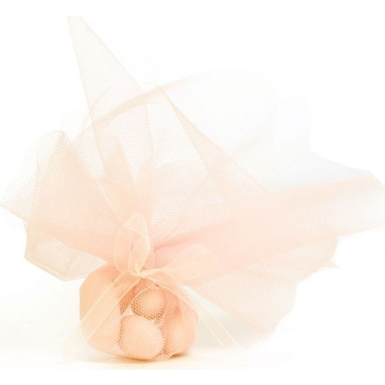 Tulle quadro filè cipria portaconfetti (50 fogli) Tulle quadro filè cipria portaconfetti (50 fogli)