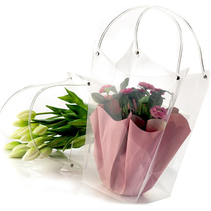 Shopper in plastica con manico tubolare