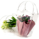 Shopper trasparente rigida con manico tubolare