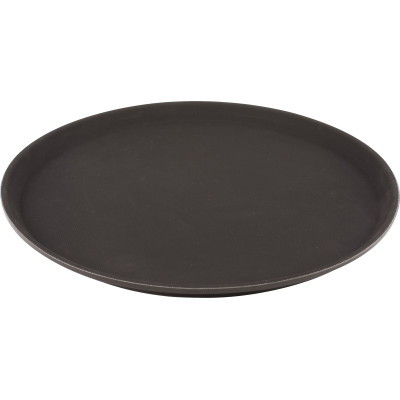 vassoio antiscivolo nero rotondo