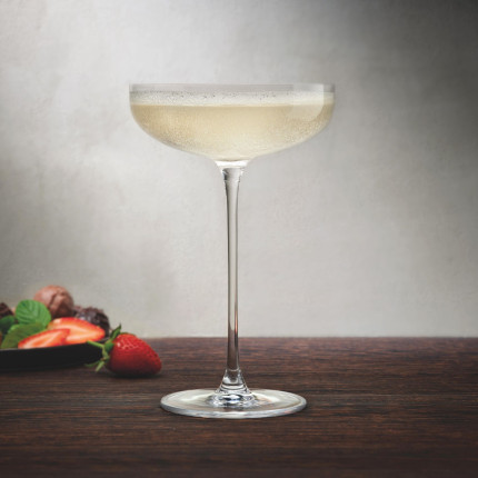 Coppa Champagne in Cristallo - Linea Savage di Nude Glass 22CL