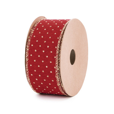 Nastro in tessuto con stampa pois Otello, disponibile in diversi colori, in due altezze 2
