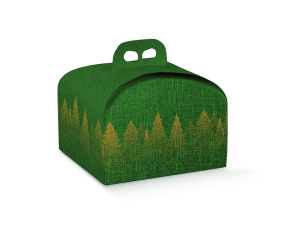 Scatole porta Panettone con manico 1Kg green Scatole porta Panettone con manico 1Kg green