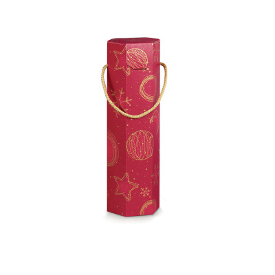 Scatola Segreto esagonale porta bottiglia rosso
