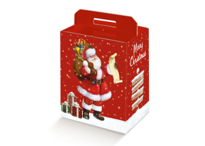Scatola per panettone e bottiglia babbo natale Scatola per panettone e bottiglia babbo natale