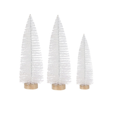 Alberello glitterato bianco