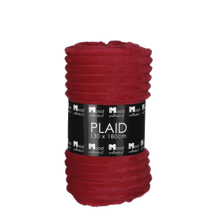 Plaid in pile lorens rosso