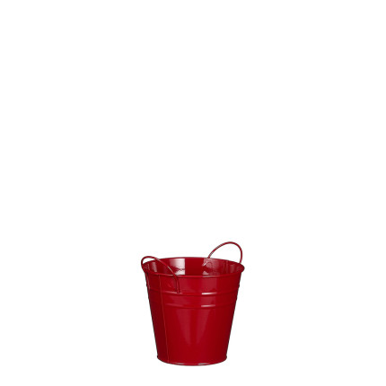 Secchiello in alluminio rosso 13 cm