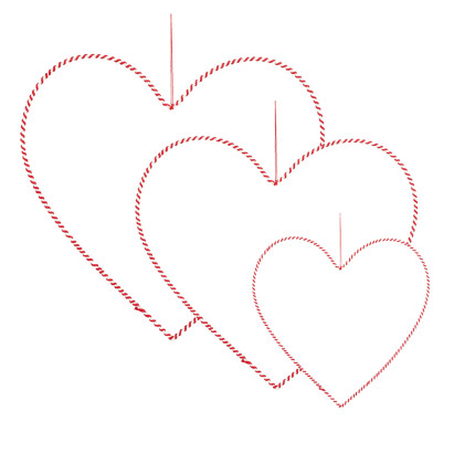 Cuore pendente bicolor bianco rosso Cuore pendente bicolor bianco rosso