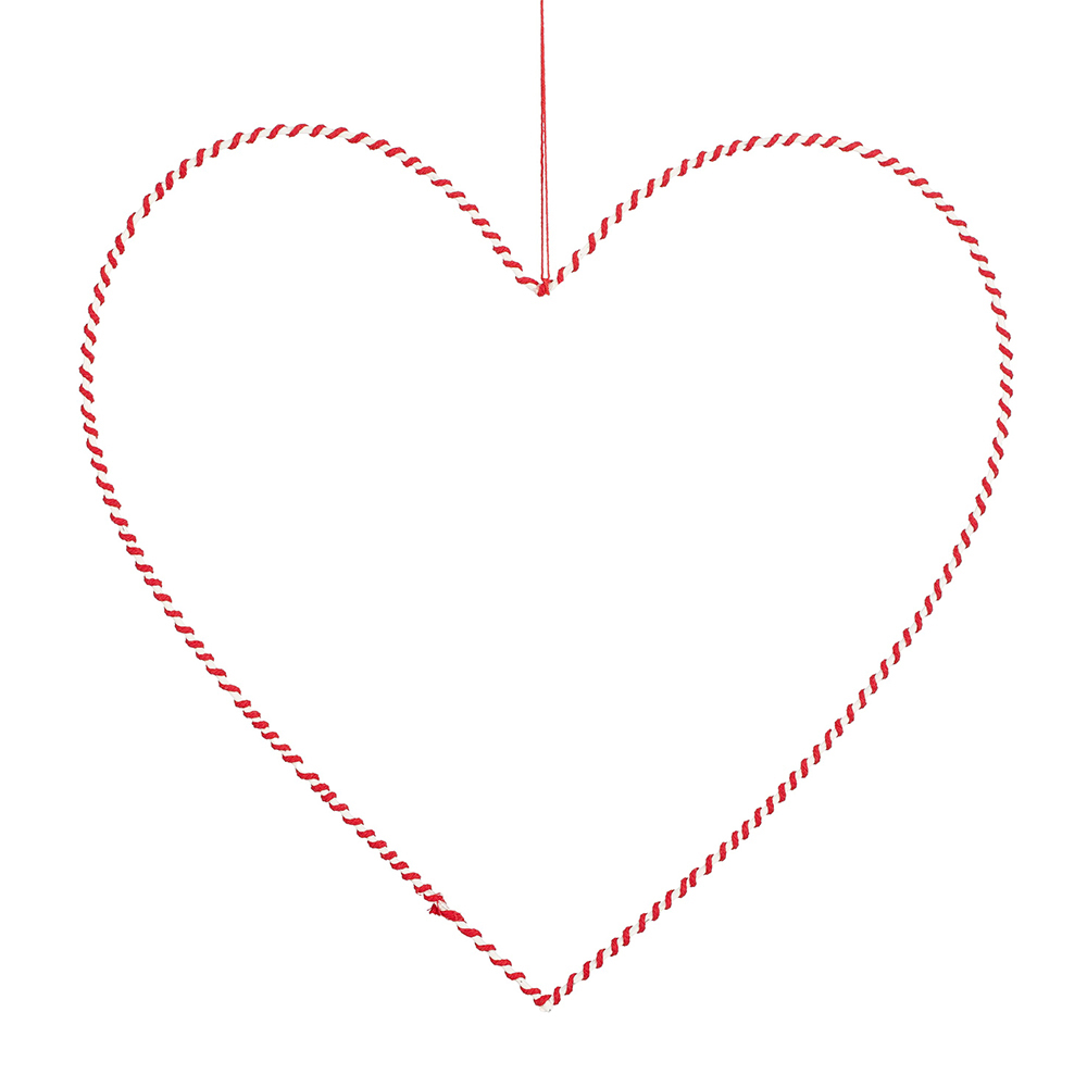 Cuore pendente bicolor bianco rosso