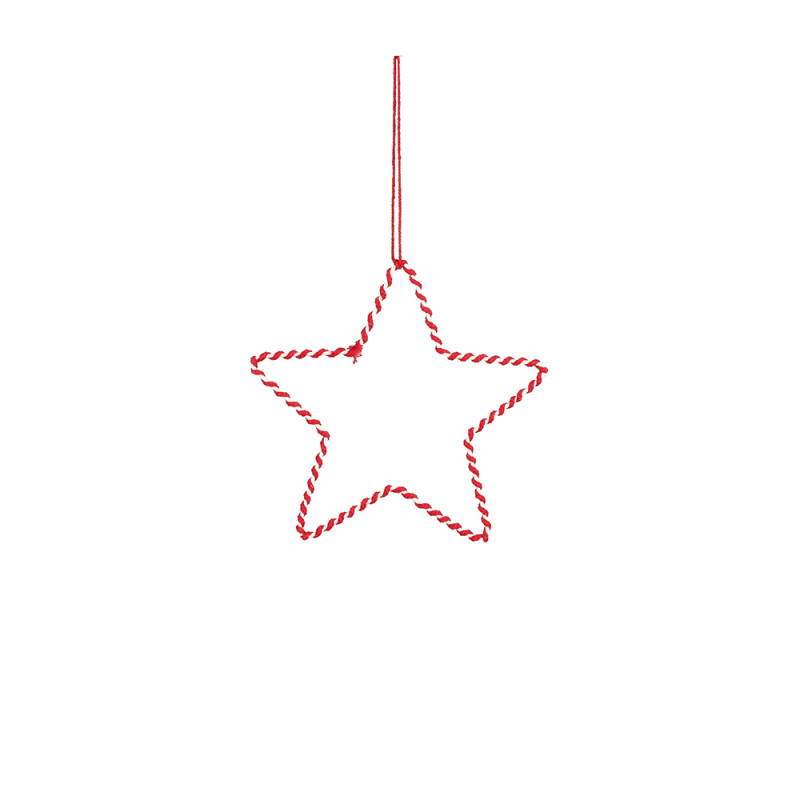 Stella bicolor pendente bianco rossa