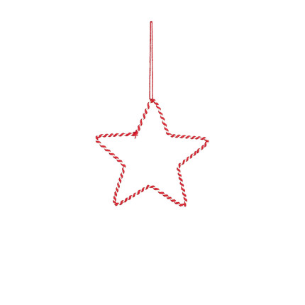 Stella bicolor pendente bianco rossa Stella bicolor pendente bianco rossa