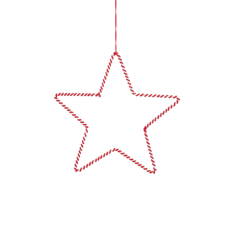 Stella bicolor pendente bianco rossa